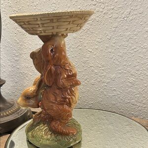 Ceramic Bunny Candle or treat Holder Bloom Core Nature Core